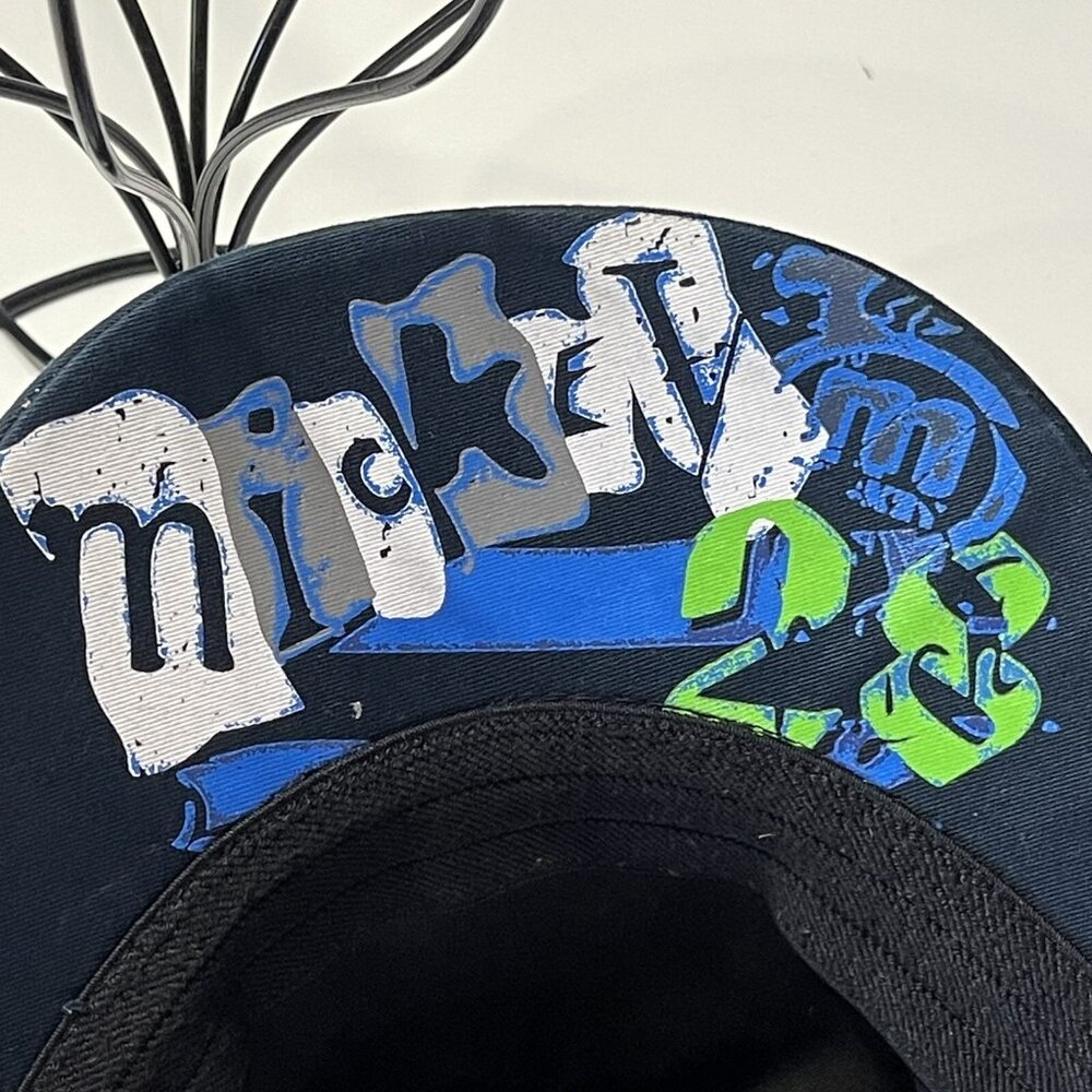 Vtg Youth Disney World Land cap Mickey Mouse 28 with Mohawk elastic band - Picture 9 of 10